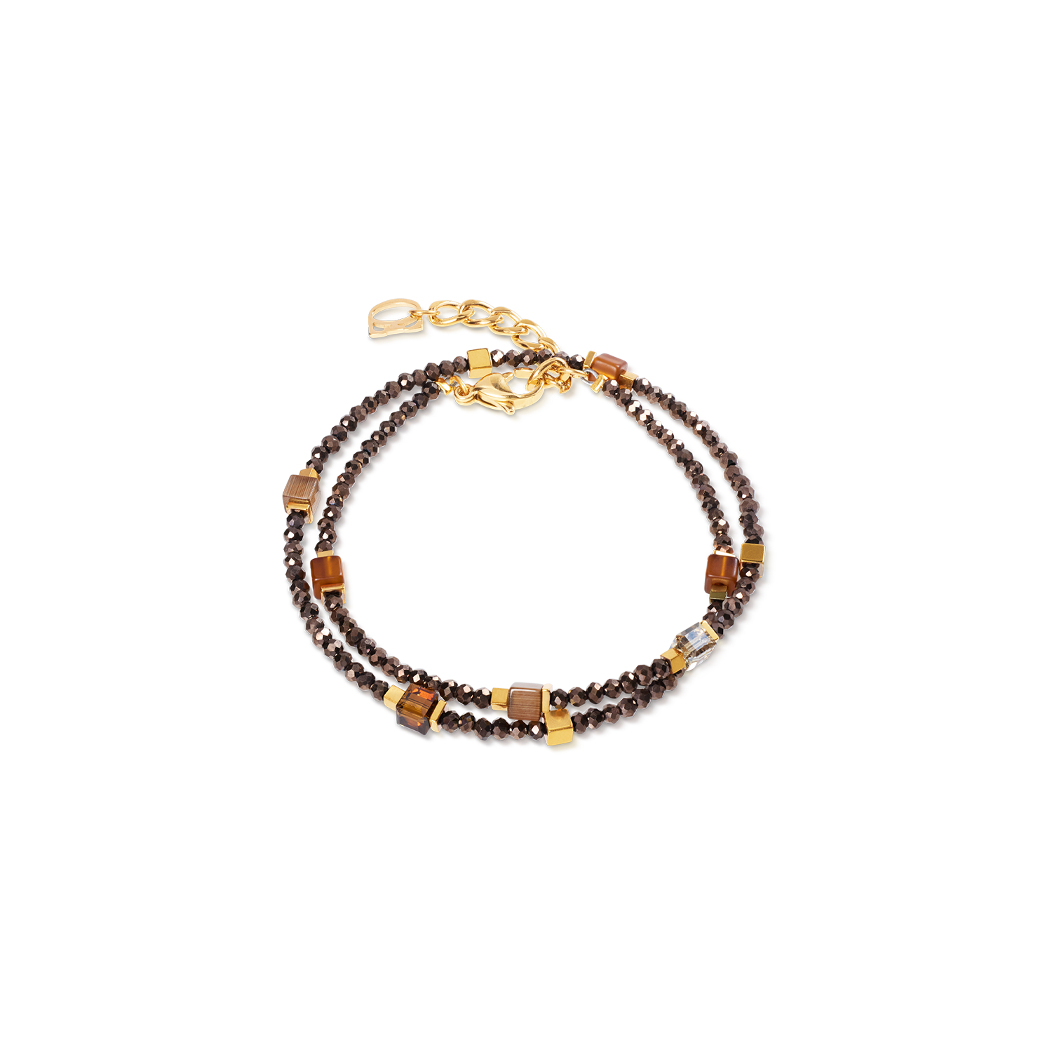 Joyful Colours Flex Armband gold-braun von COEUR DE LION