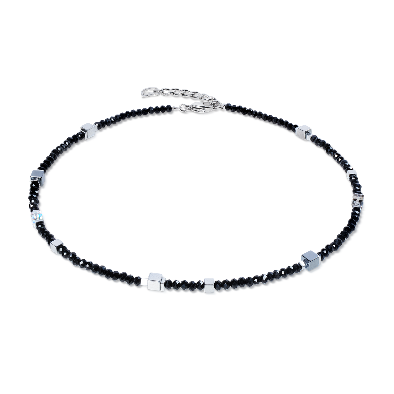 Joyful Colours Flex Armband silber-schwarz von COEUR DE LION – Tragevariante