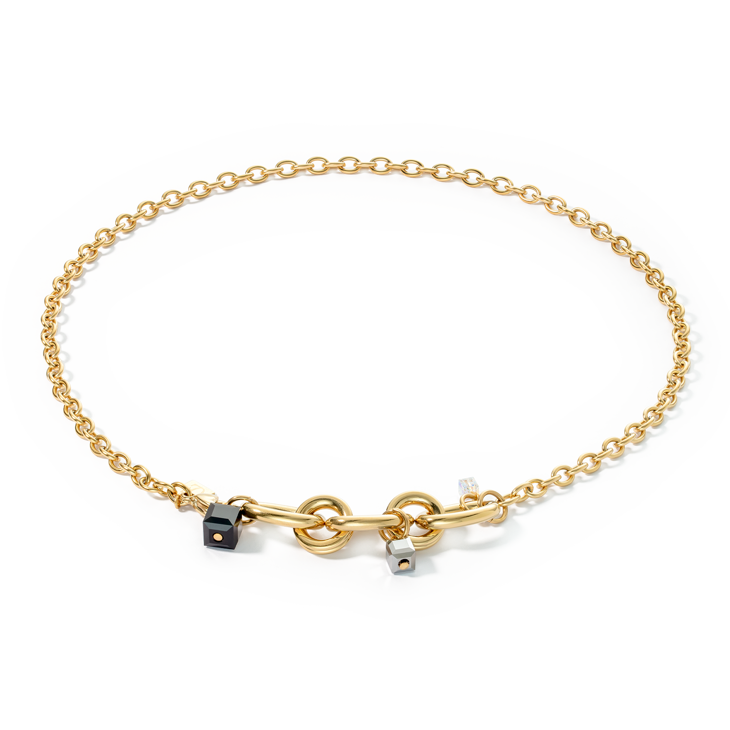 Halskette Chunky Chain gold-schwarz von COEUR DE LION