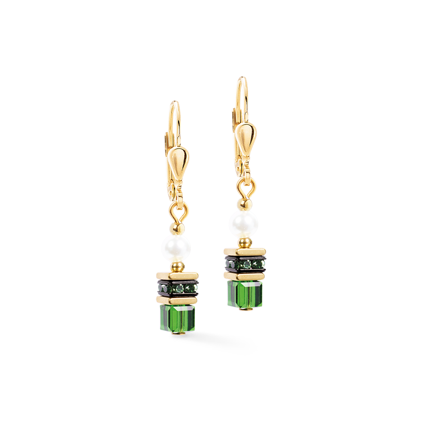 Ohrhänger Sparkling Princess gold-emerald