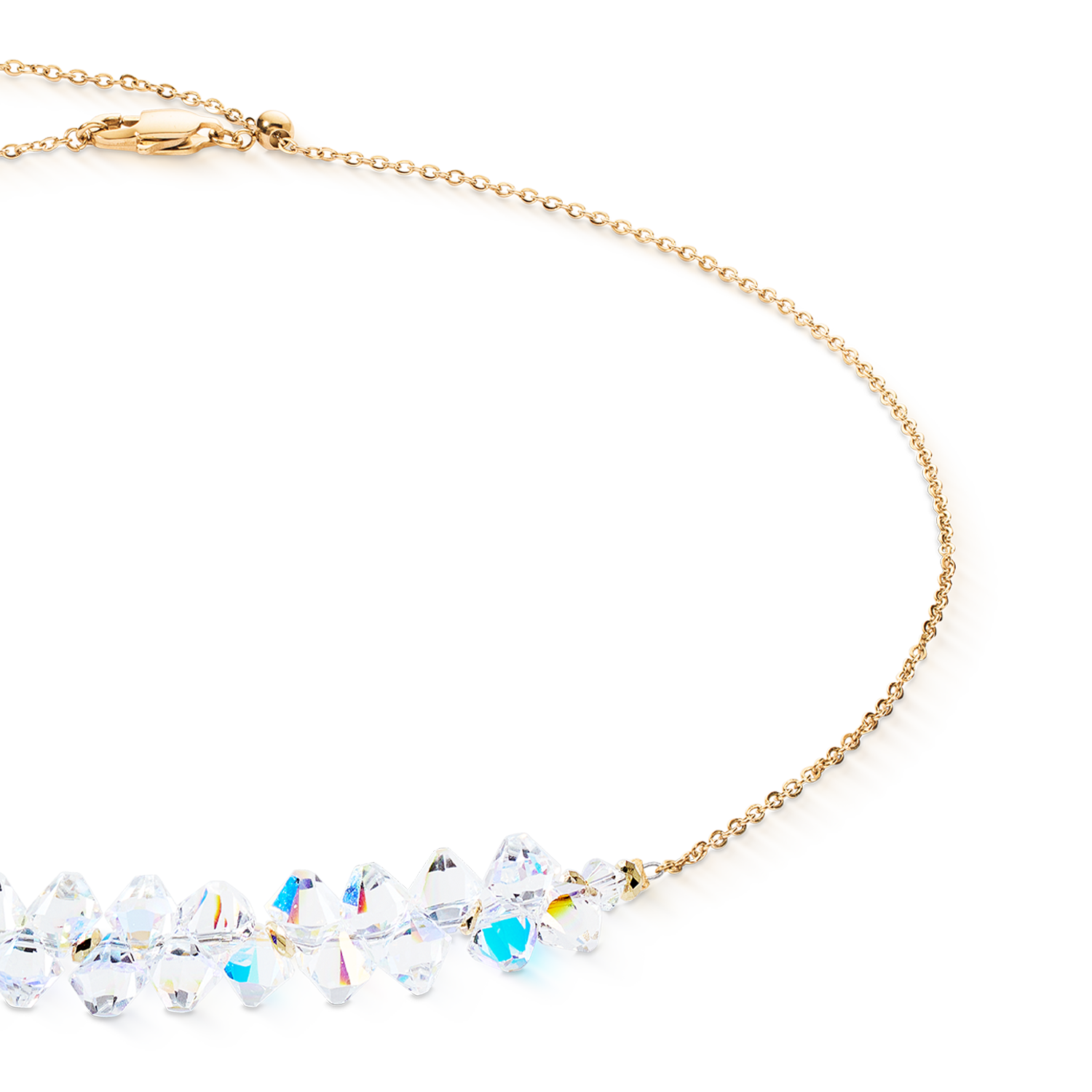 Halskette Dancing Crystals Pure gold-kristall von COEUR DE LION – Detailaufnahme