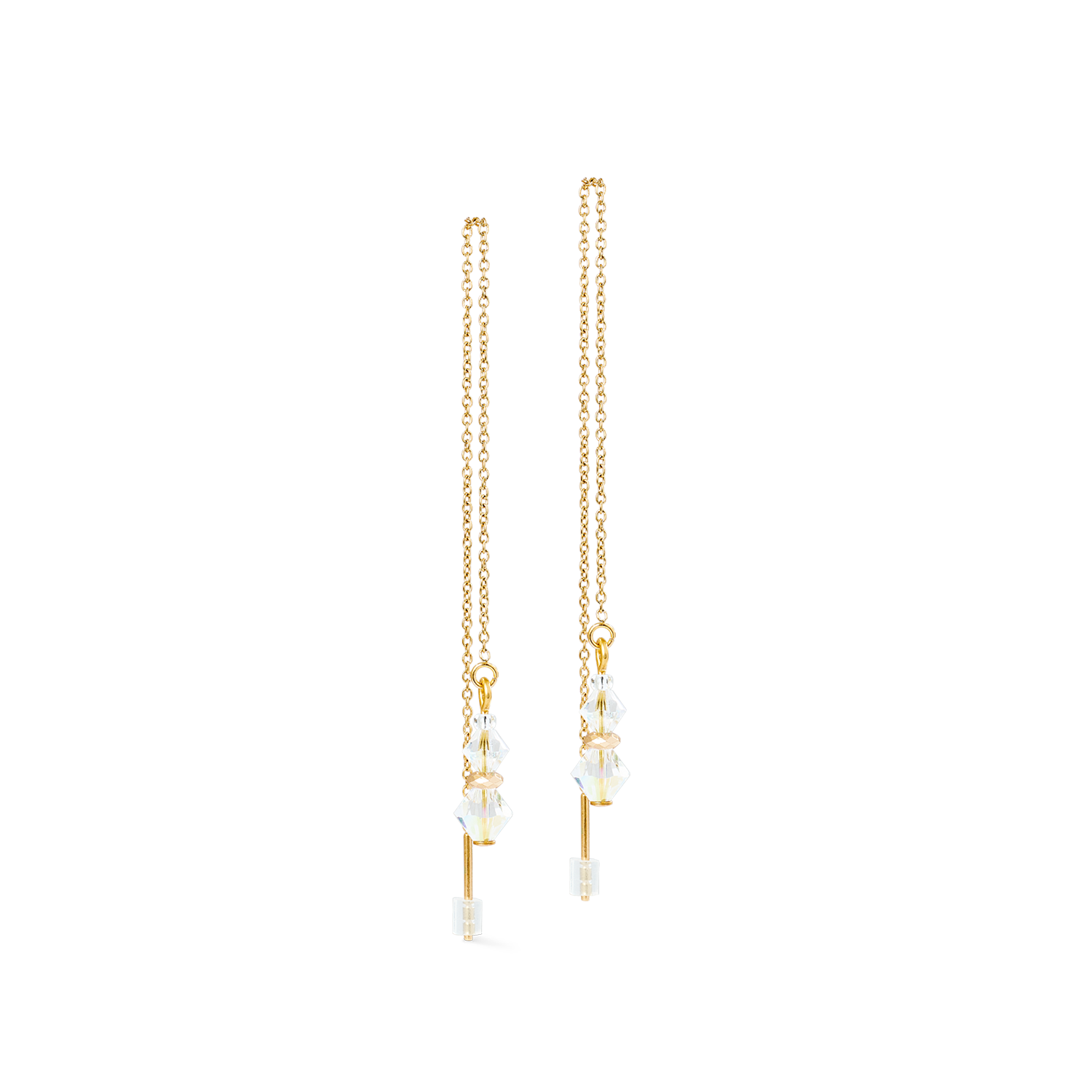 Ohrringe Dancing Crystals Pure gold-kristall von COEUR DE LION – Detailaufnahme