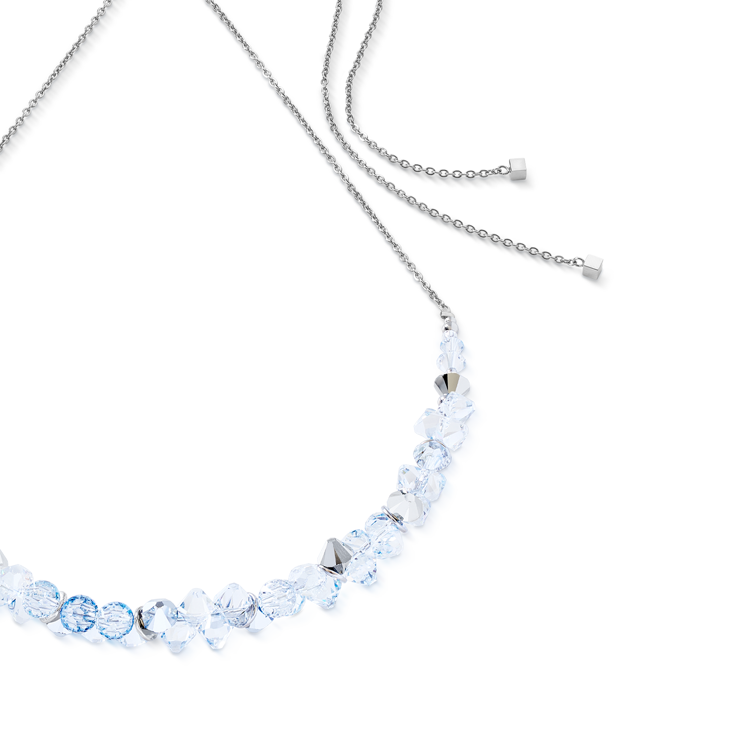 Dancing Crystals Halskette silber-kristall von COEUR DE LION – Detailaufnahme