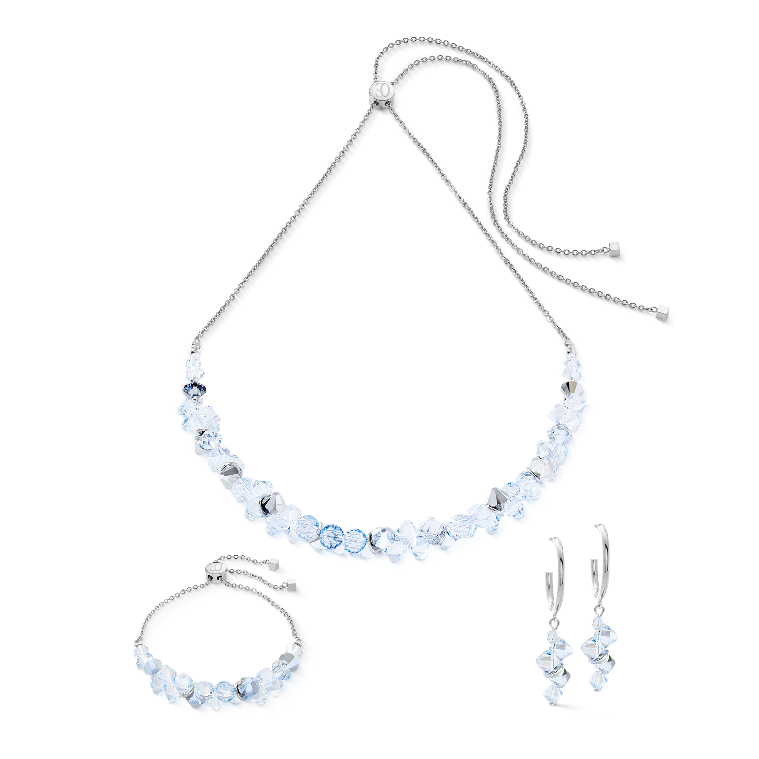 Dancing Crystals Armband silber-kristall von COEUR DE LION – im Set mit passenden Schmuckstücken
