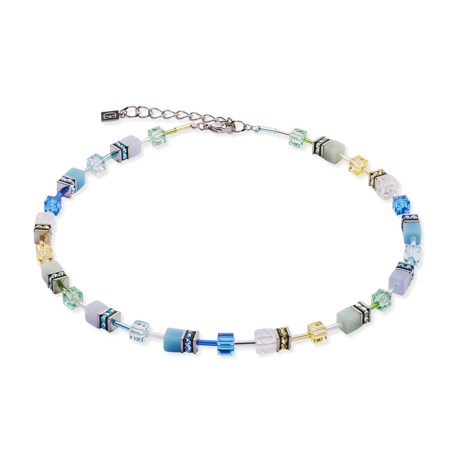 GeoCUBE® Iconic Precious Halskette aqua-grün von COEUR DE LION