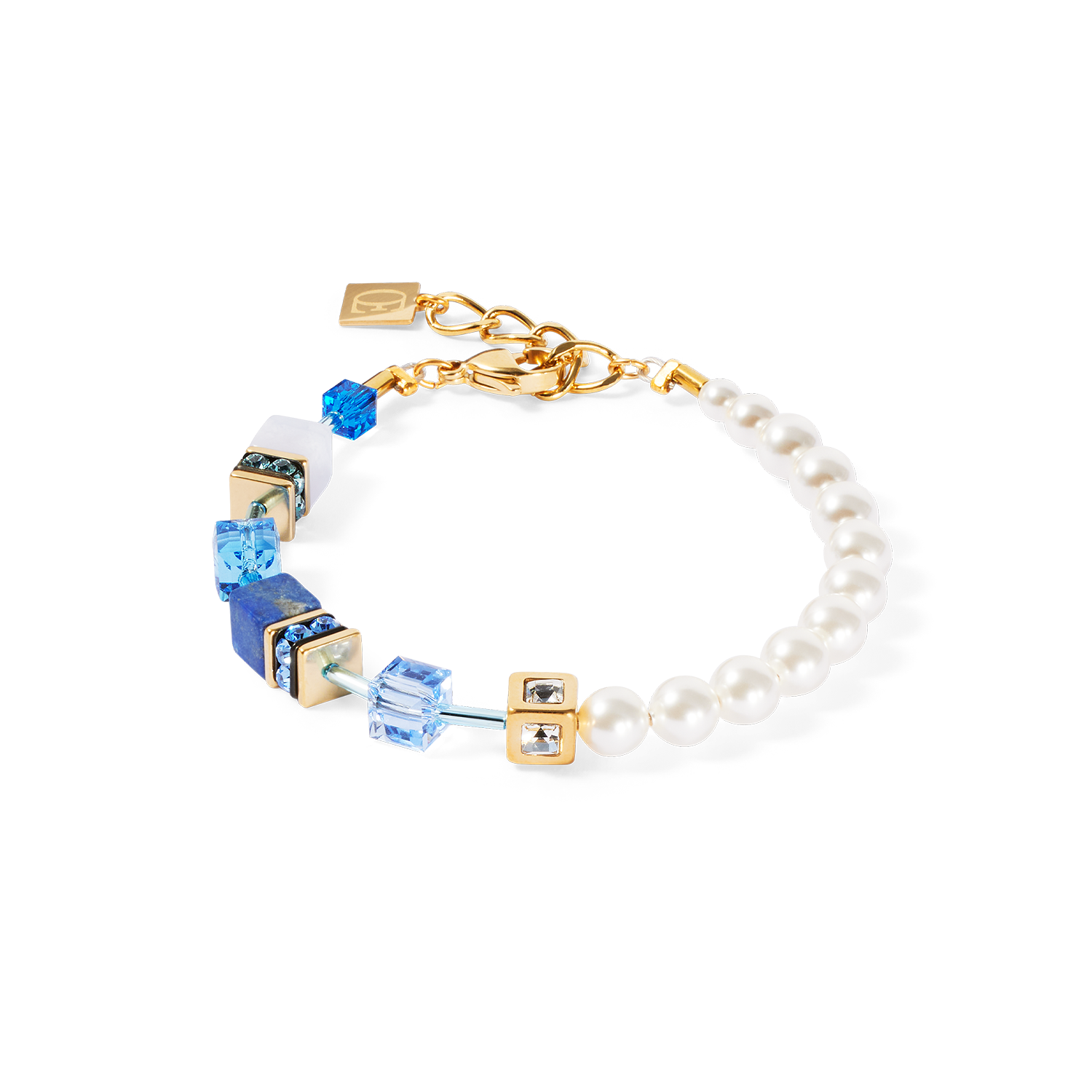 GeoCUBE® Precious Fusion Pearls Armband blau von COEUR DE LION