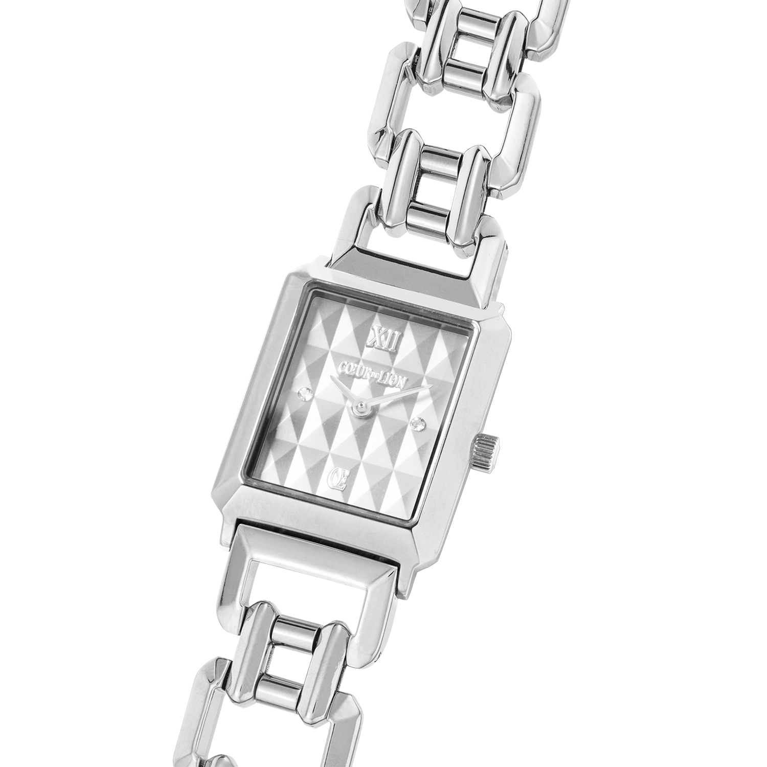Uhr Iconic Spikes Silber Statement Silber von COEUR DE LION – im Set mit passenden Schmuckstücken